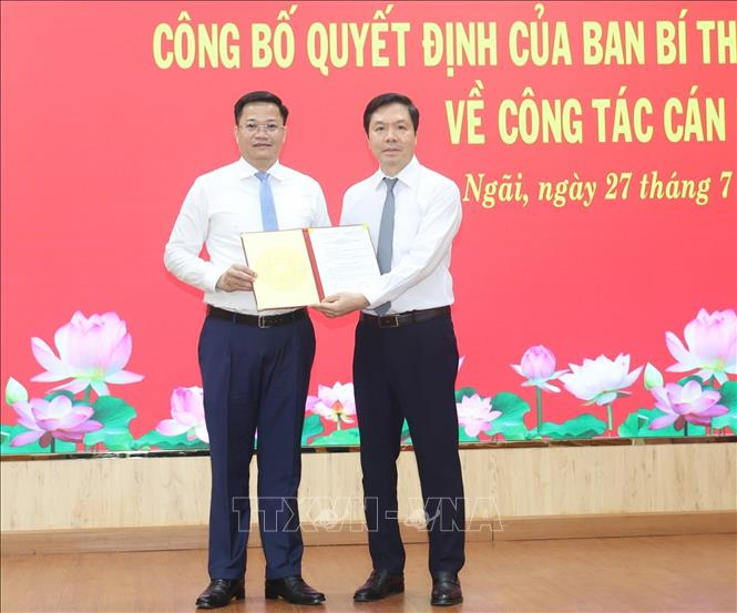 Điều động, chỉ định đồng chí Nguyễn Đức Tâm giữ chức Phó bí thư Tỉnh ủy Quảng Ngãi